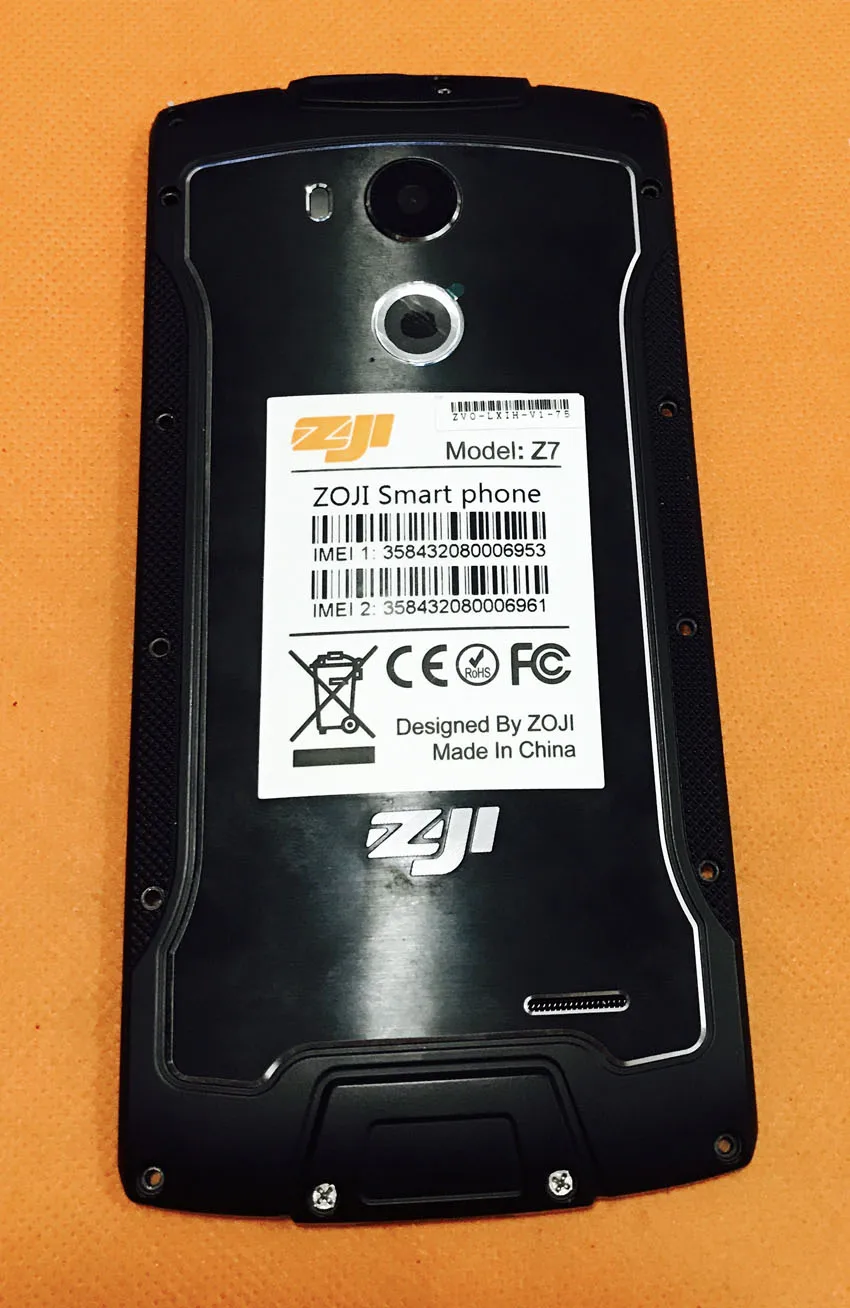 

Used Original Protective Battery Case Cover+camera lens for HOMTOM ZOJI Z7 MTK6737 Quad Core 5.0 Inch Free shipping