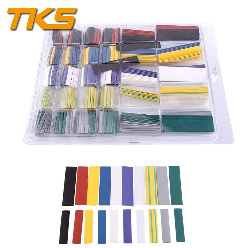 500pcs 2:1 Heat Shrink Tube 10 Colors 6 Sizes Sleeves Wrap Car Electrical Cable Wire Kit Set | Обустройство дома