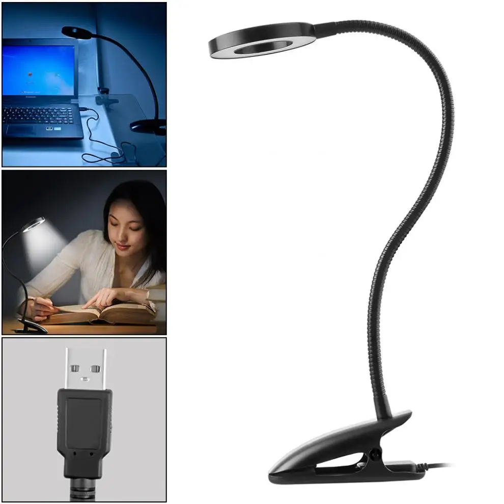 

60 LED Clip Desk Light Full Touch Control Dimming 360 degree with Energy-Efficient and Eye Protection for Reading Bedroom/Office