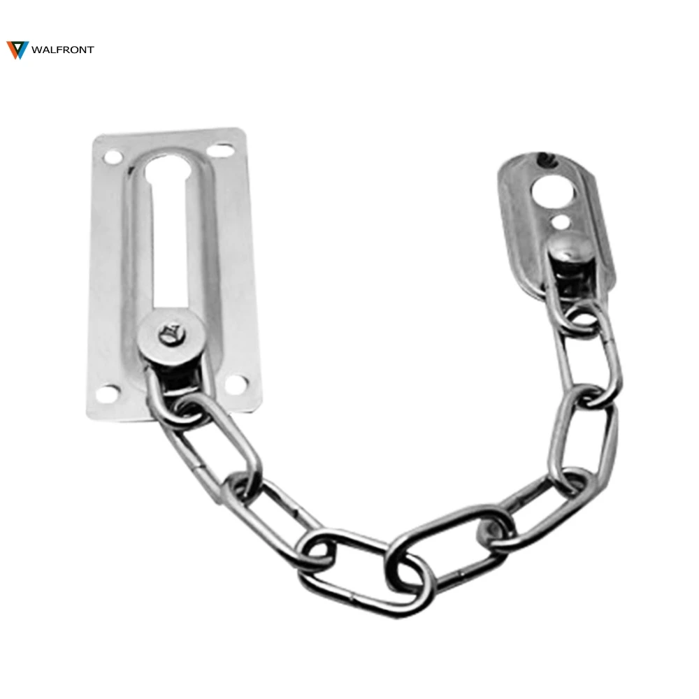 

Chrome Chain Door Guard Latch Security Lock Cabinet Latches Slide Bolt + Screws