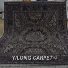 Yilong 8'x10' Топ Исфахан ковёр из шелка и шерсти ручной работы изысканный персидская шерсть ковер(1902