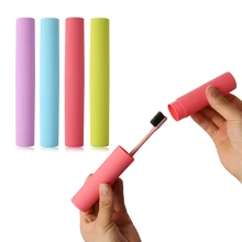 Новые путешествия Портативный Пластик цилиндр держатель для зубных щеток Box Дело органайзер для зубной пасты Антибактериальный контейнер