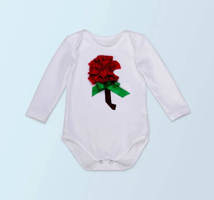 Модные Детские боди с розами для девочек; милые комбинезоны для новорожденных; хлопковый комбинезон с принтом сердца для малышей на День святого Валентина - Цвет: 6