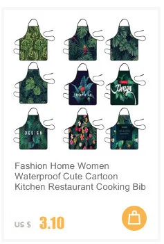 Fashion Home Women Waterproof Cute Cartoon Kitchen Restaurant Cooking Bib Apron Aprons For Men Women Home Cleaning Tools 72x60cm