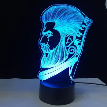 

Beauty Salon Hairdresser Store Sign Barber Shop Business 3D LED Night Lamp Creative Night Lamp Optical illusion Table Light