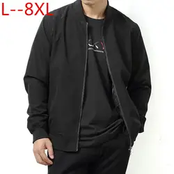 Большие размеры 8XL 6XL 5XL 4XL 2018 Мода весна Для мужчин Куртки одноцветное пальто мужской Повседневное стенд Куртка с воротником Outerdoor пальто