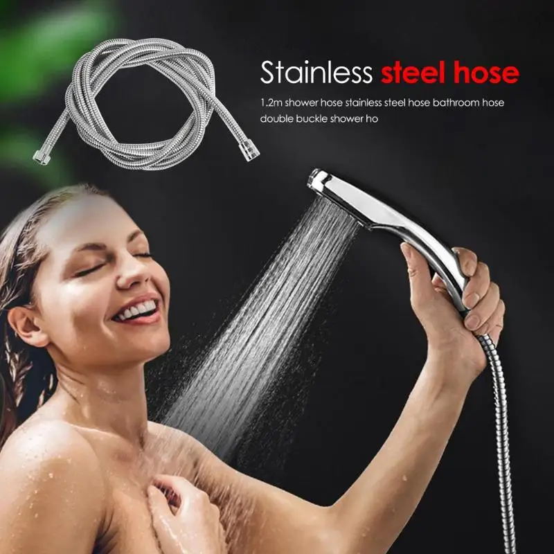 

1.2m Stainless Steel Shower Hose Moistureproof Explosion-proof Pull Tube Plumbing Hoses Bathroom Water Pipe Sprinkler Connection