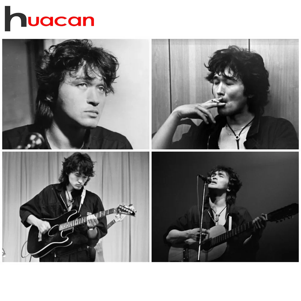 

Huacan 5D Diamond Painting Russian Singer Viktor Tsoi Embroidery Sale Full Square/Round Drill Cross Stitch Mosaic Gift Drop Ship