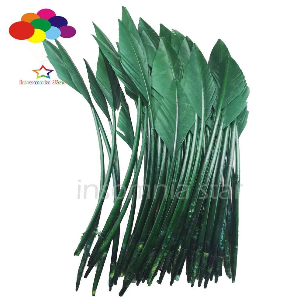 

50 Pcs Arrow Army Green Turkey Feathers 25-30 CM/10-12 INCH Beautiful for Jewelry Carnival Decorative Diy Costume Mask Headdress