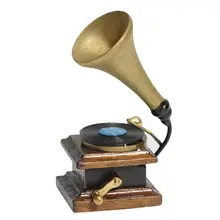 1:12 мебель мини аксессуары ультра-компактный Ретро фонограф проигрыватель с записью DIY Миниатюрный Кукольный дом