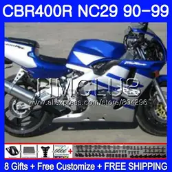 NC29 для HONDA CBR 400RR 400 RR серебристо-голубой CBR400RR 94 95 96 97 98 99 90HM. 7 CBR400 RR 1994 1995 1996 1997 1998 1999 обтекателя