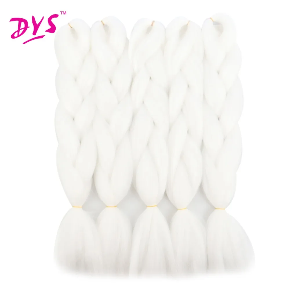 Deyngs 24inch Synthetic Braiding Hair Pure Color HighTemperature Kanekalon Jumbo Braid Hair Extensions Crochet Yaki Texture 100g (2)