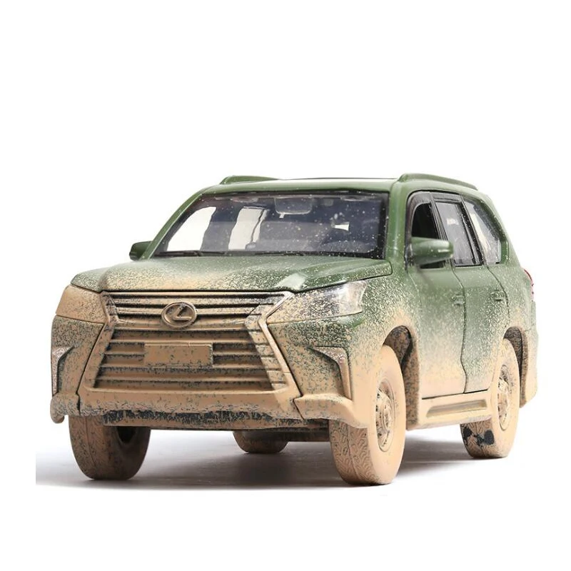 

1:32 High simulation Off Road Vehicle SUV Alloy Car Model LX570 Military Old Version Pull Back Car Toys for Children Gifts
