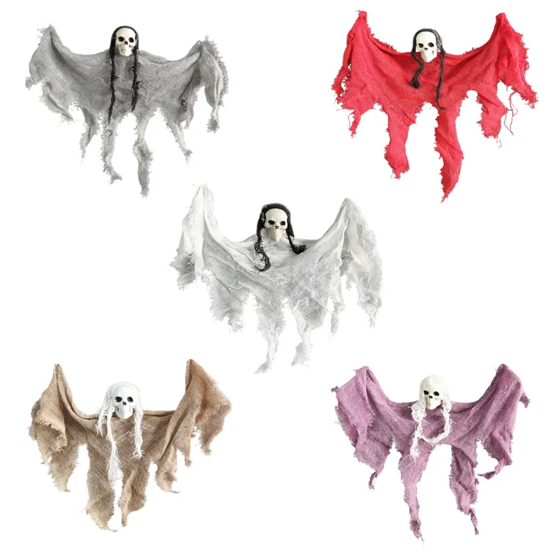 

Halloween Skull Little Hanging Ghost Halloween Decoration Horror Hanging Ghost Horror Haunted House Halloween Props Supplies