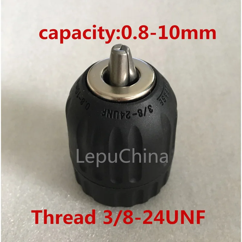 

0.8-10mm keyless drill chuck thread 3/8-24 electric drill chuck high quality power tools accessories dill spare parts