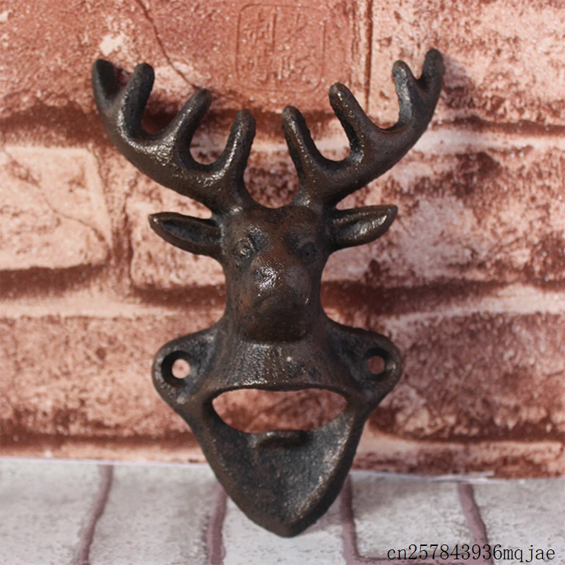 Чугунные открывалки для бутылок с оленем 4 шт. украшение кабины пивного бара паба
