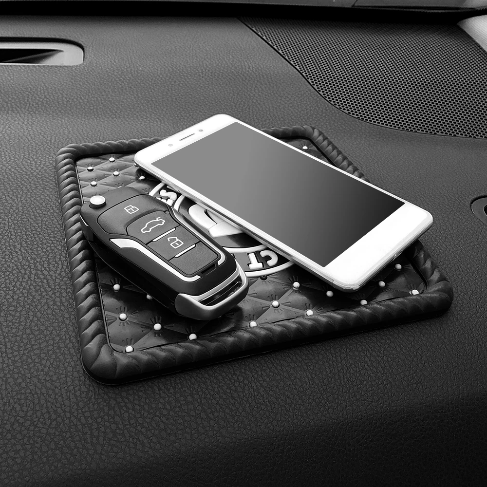 

Car Ornaments PVC 16*16cm Dashboard Magic Anti-Slip Mat Decoration Auto Interior Sticky Pad Non-slip Cushion Holder For Phone