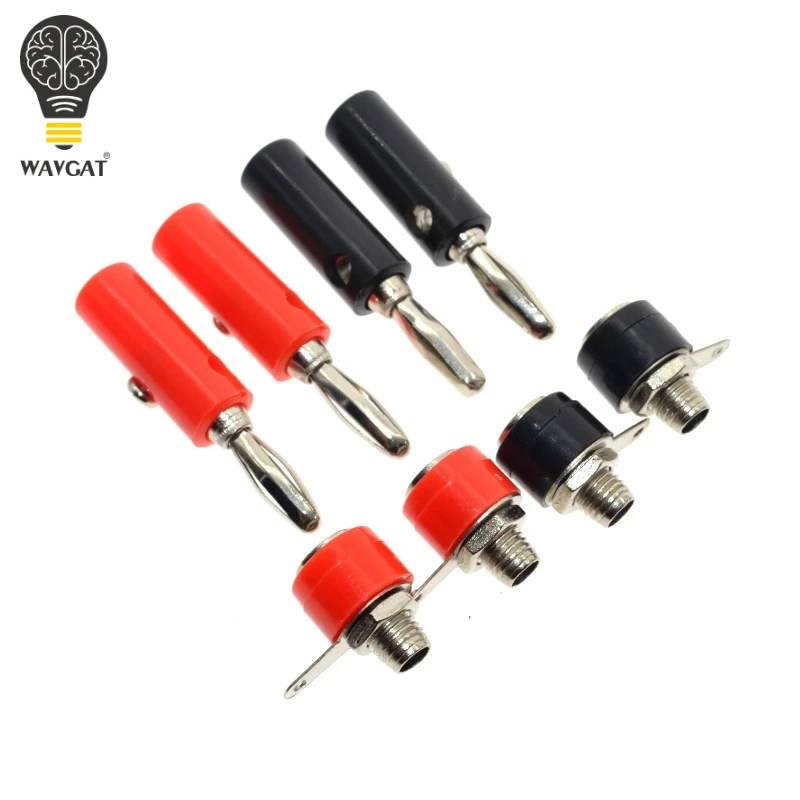 

New 1male And Female 4mm Banana Plug Male To Insert Connector Pin Diy Model Parts