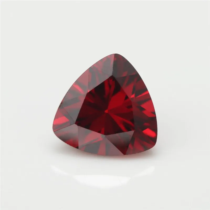 

wuzhou 2x2~12x12mm Trillion Shape 5A garnet color CZ Stone Synthetic Gems Cubic Zirconia