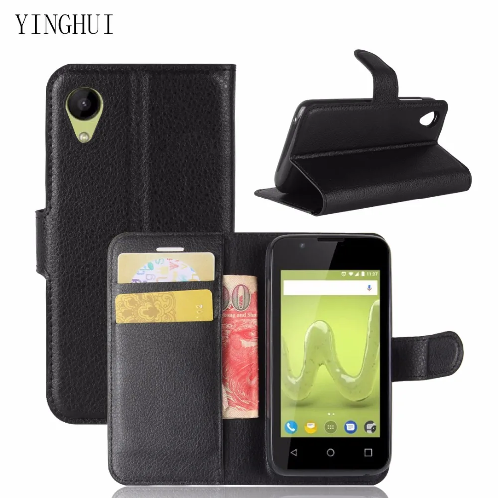 

YINGHUI For Wiko Sunny 2 Sunny2 Case Coque Fundas Soft TPU Silicone Flip Back Cover Leather Phone Case for Wiko Sunny2 Sunny 2