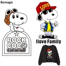 Мультяшные собаки милые железные нашивки для передачи тепла детская одежда DIY семейная аппликация на футболку стикер на заказ