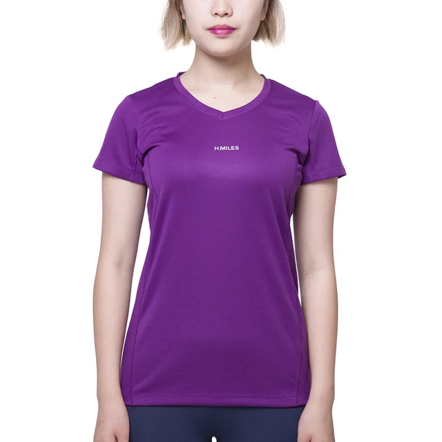 HMILES Women Sports Shirt Quick Dry Short Sleeve Sports Running Workout Top Female Gym Tops Ladies Yoga Running Short Sleeve