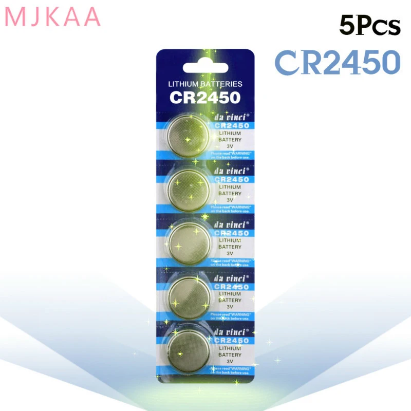 

5pcs/pack CR2450 Button Batteries KCR2450 5029LC LM2450 Cell Coin Lithium Battery 3V CR 2450 For Watch Electronic Toy Remote