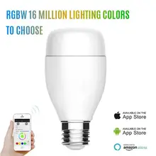 Интеллектуальная Регулируемая лампа с Wi-Fi RGBW 16 миллионов цветов на выбор, приложение для голосового управления, дистанционное управление