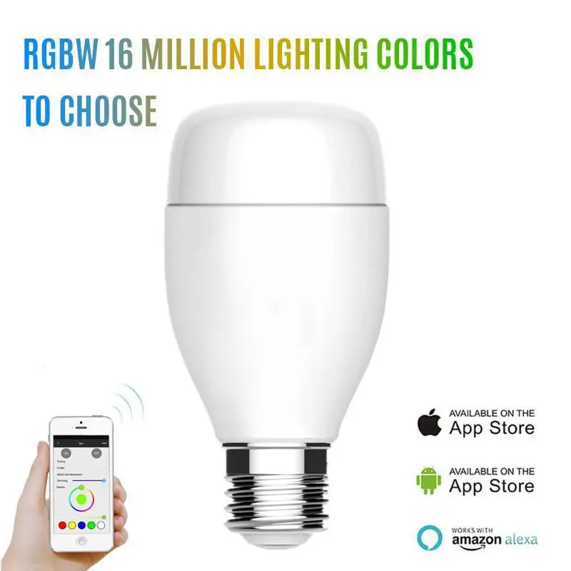 

Wifi Intelligent smart Adjustable lamp bulb RGBW 16 million lighting coloring to choose voice control APP remote control