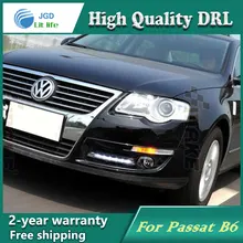 Free Shipping LED CAR light DRL Daytime Running Lights For VW Passat B6 2007 2008 2009 2010 2011 with fog lamp hole