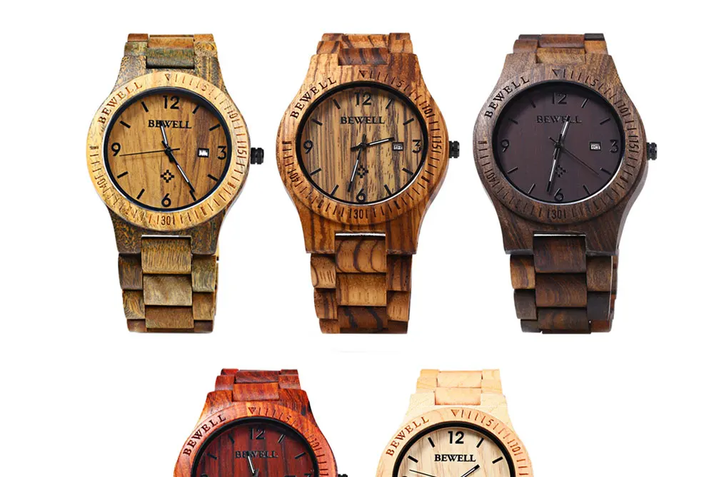 2017 BigBen Bewell Luxury Brand Wood Watch Men Analog Natural Quartz Movement Date Male Wristwatches Clock Relogio Masculino (13)