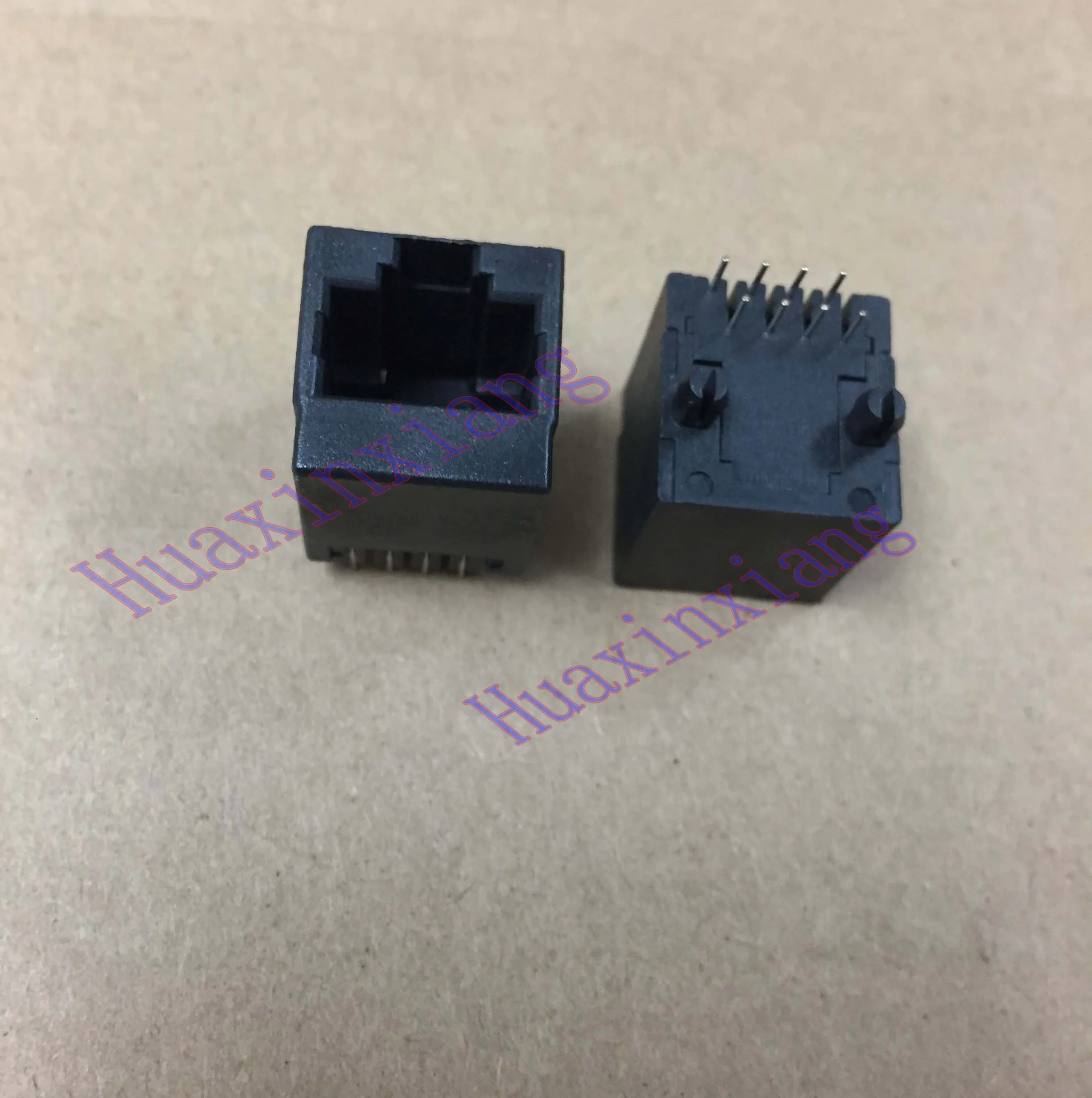 50 шт./лот PCB RJ45 8P8C гнездо Femlae/разъем 180 градусов Вертикальный черный пластик с