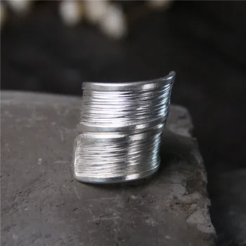 

Thai Silver Chiang Mai Handmade Silver 925 Sterling Silver Ring Men & Women's Retro Individual Ring
