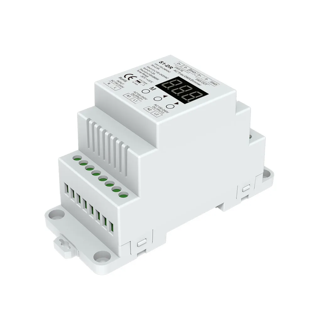 Модель #: S1 DR диммер AC Triac DMX512 двухканальный выход|Диммеры| |