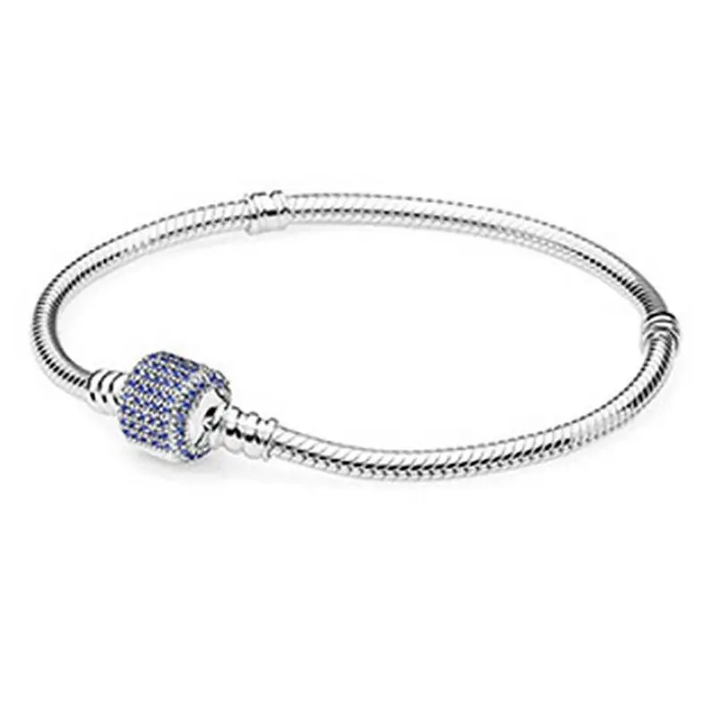 

Authentic 925 Sterling Silver 3 Color Love Heart Chain Pandora Bracelet For Female Charms Bracelets & Bangles Silver Jewelry