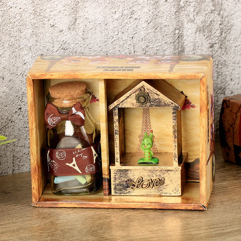 Desk Figurines Wish Bottle Statue Elegant Figurines Figurines