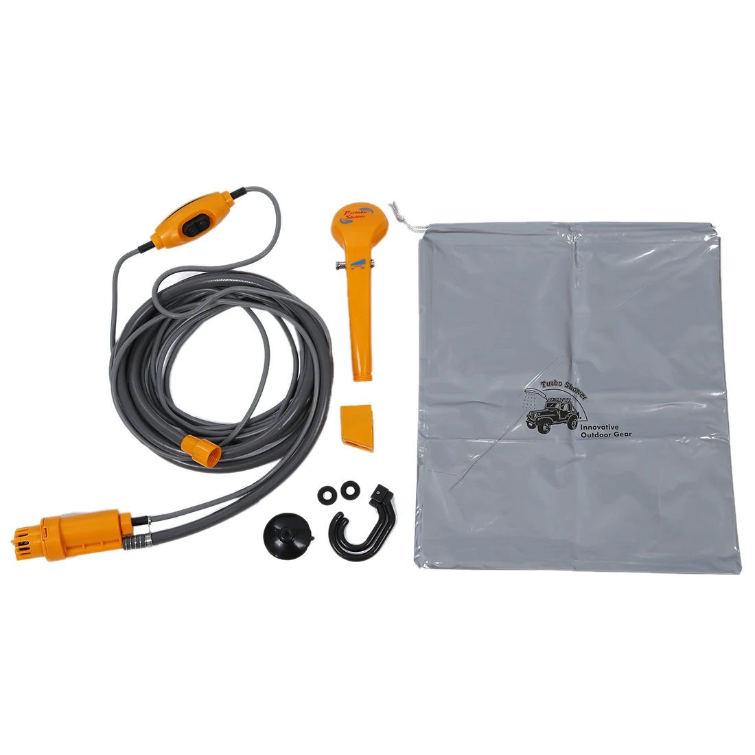 

12V Portable Outdoor Camping Travel Car Pet Dog Shower Car Washer Set Electric Pump
