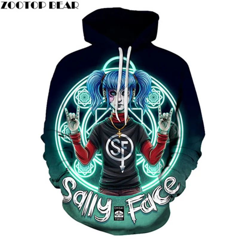 Blue Hair Sally Face 3D Printed Men Pullover Sweatshirt Hoodies Fashion Men Anime Pullover Men Casual Hoodie Men Top ZOOTOP BEAR Blue Hair Sally Face 3D Printed Men Pullover Sweatshirt Hoodies Fashion Men Anime Pullover Men Casual Hoodie Men Top ZOOTOP BEAR