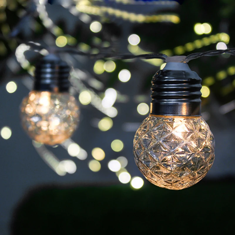 Luzes de Fadas Luzes da Corda ao ar Livre à Prova Energia da Lâmpada String Guirlandas Solares Jardim Natal Decorativo Solar Dwaterproof Água Led 2 Cheap Lâmpadas solares