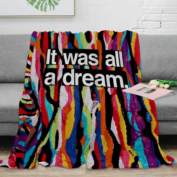 

It Was All A Dream Biggie Smalls Inspired Hip Hop Design Throw Blanket Home Decoration Warm Microfiber Blankets For Bedroom