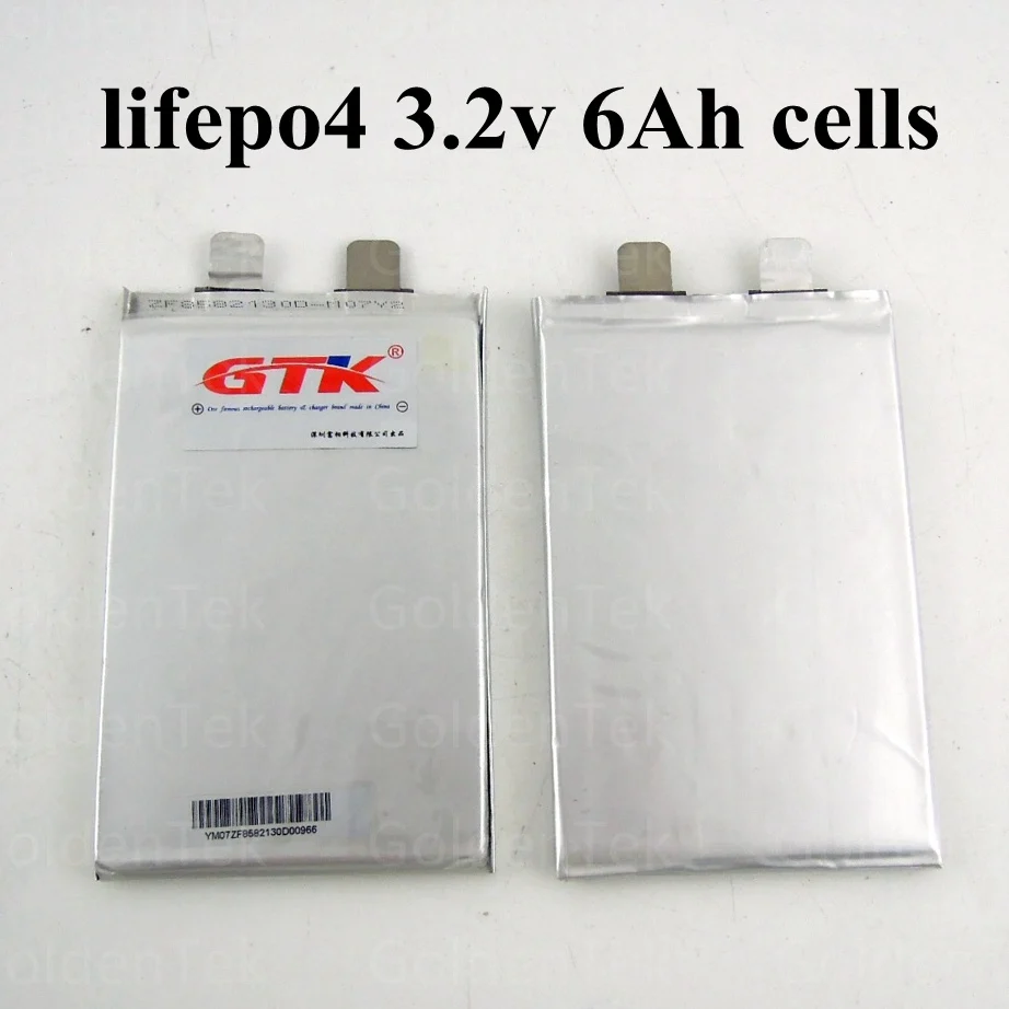 12 шт. lifepo4 3,2 В 6Ah ячеек 3,2 В 6000 мАч 20A для diy аккумулятора 36 В lifepo4 6Ah 12ah Электроинструмент энергоснабжения коляске