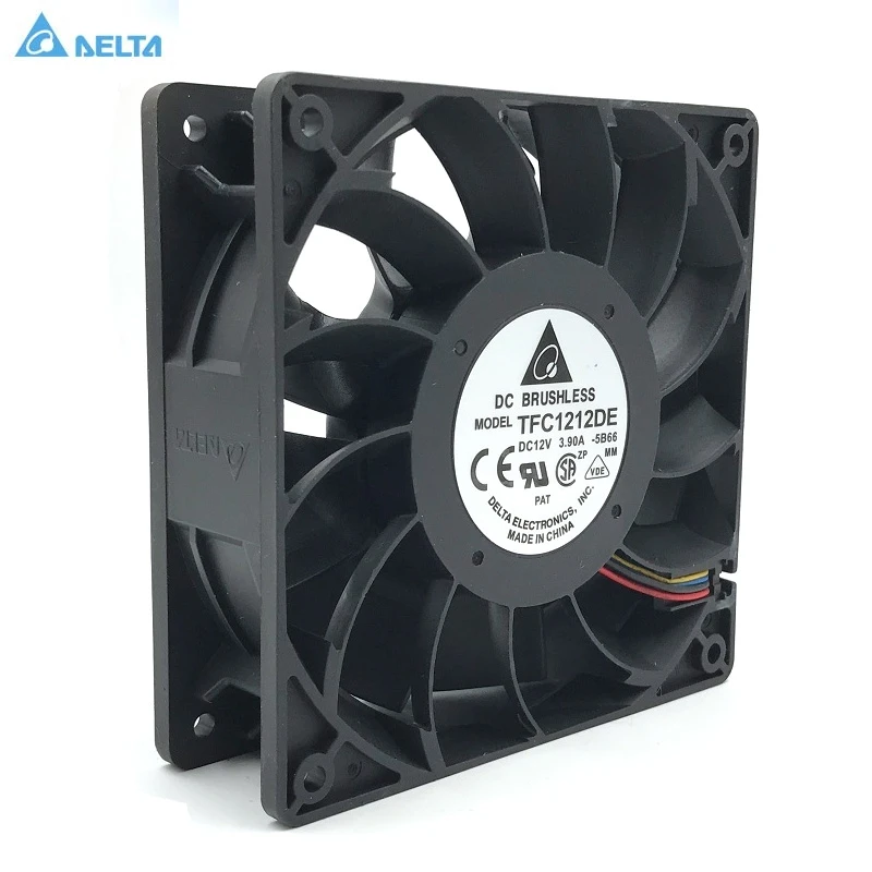 Original Delta TFC1212DE 12CM 12038 12V 3 9A 252CFM Winds Of Booster PWM Fan Violence For