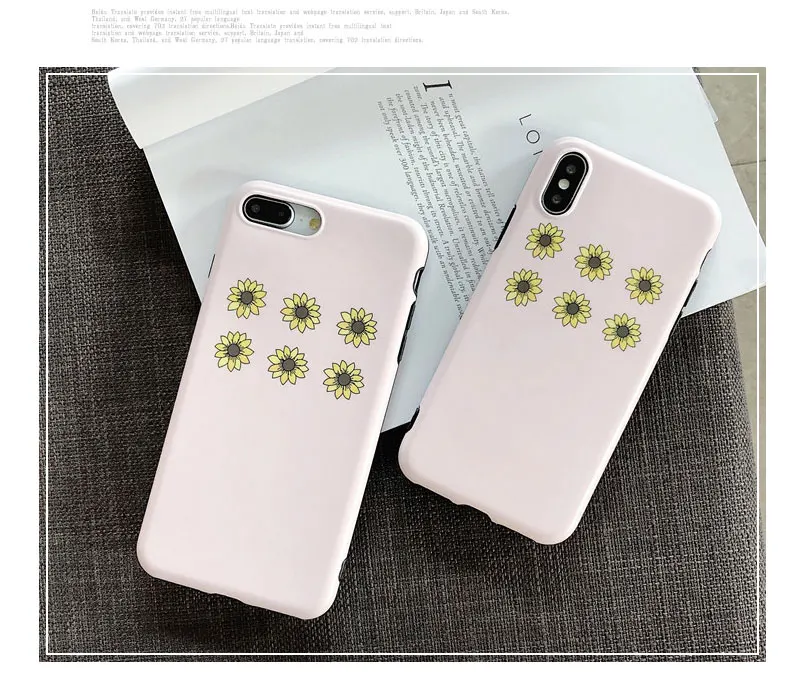 Silicone Flower Case For iPhone 8 8plus 7 7 Plus Cases Funda Phone Case For iphone 6 s 6s Plus X XR XS Max Cases Cover Coque   (13)