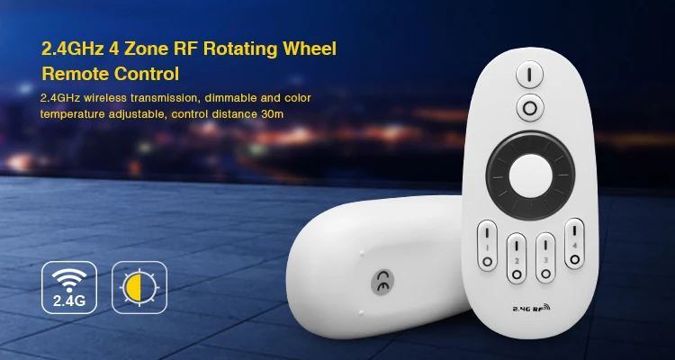 Mi Light 2.4G RF 4-Zone Wireless Remote Controller Single Color LED Dimmer for Mi-light WW/CW led bulb / Single Color led strip