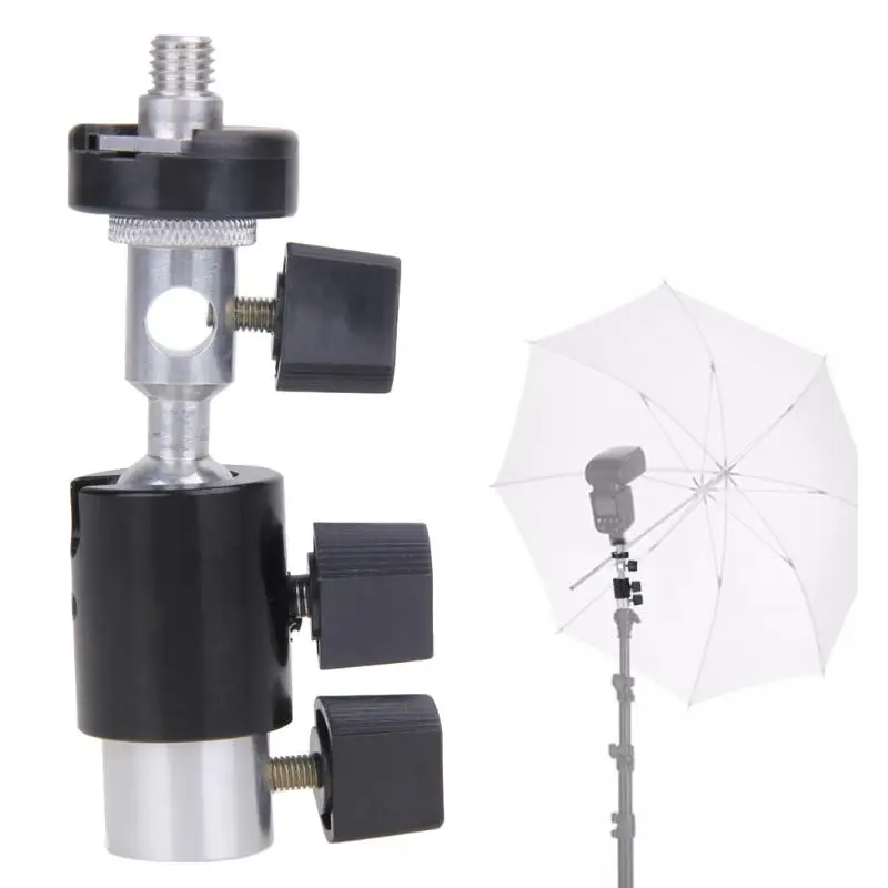 Держатель для зонта, кронштейн для вспышки, горячий башмак, аксессуары для фотостудии, поворотный светильник, подставка, кронштейн для вспышки, держатель для Canon, Olympus