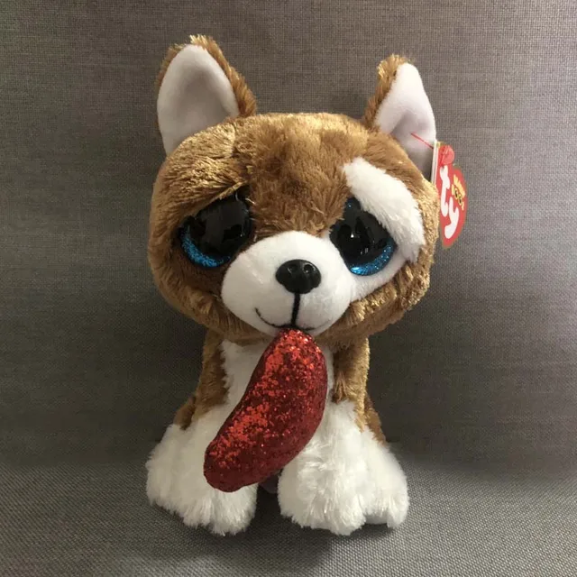 15 Cm Hot Sale Ty Beanie Boos Mata Besar Jantung Anjing Unicorn