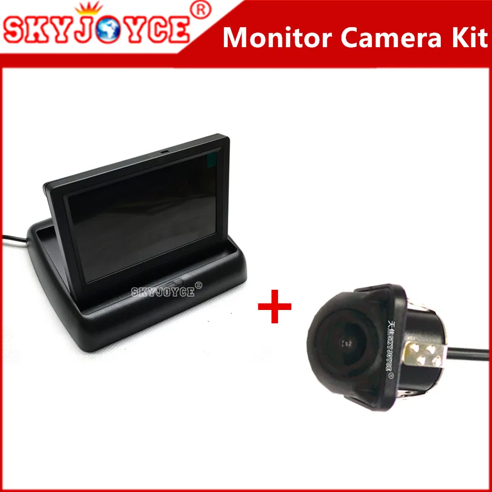 

HD Car Monitor Kit 4.3" Car TFT LCD Monitor Mirror+Wire Reverse backup car Rear View Camera Kit Parking Reverse Camera system