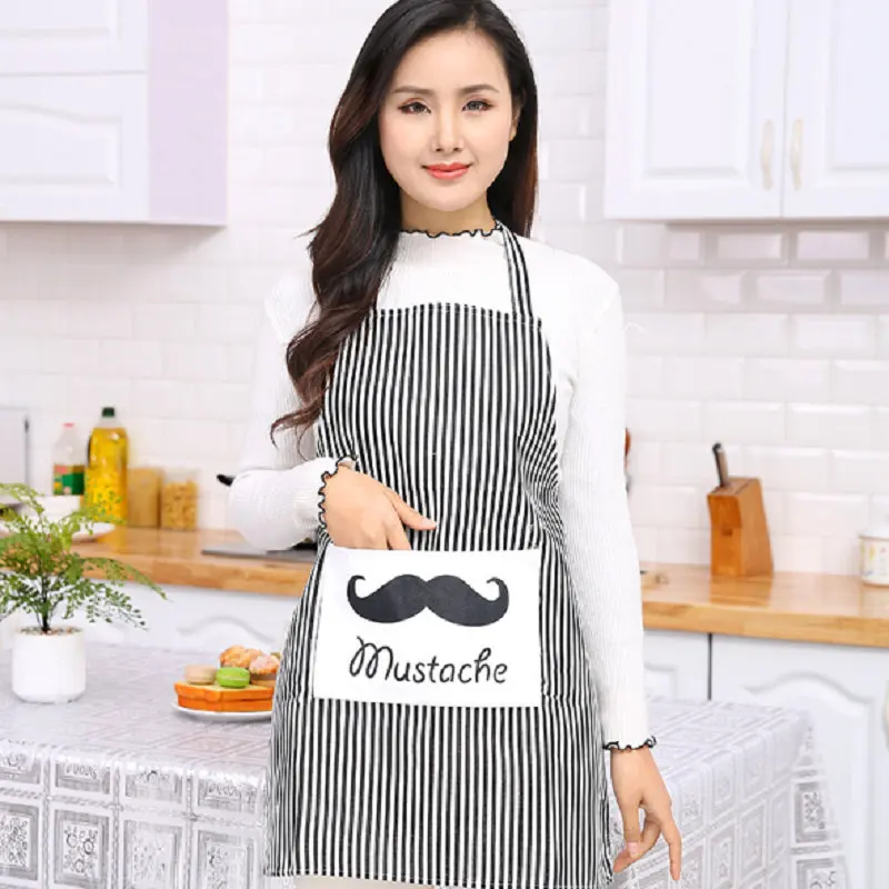 

British style linen apron creative fashion women's housewear kitchen cleaning household
