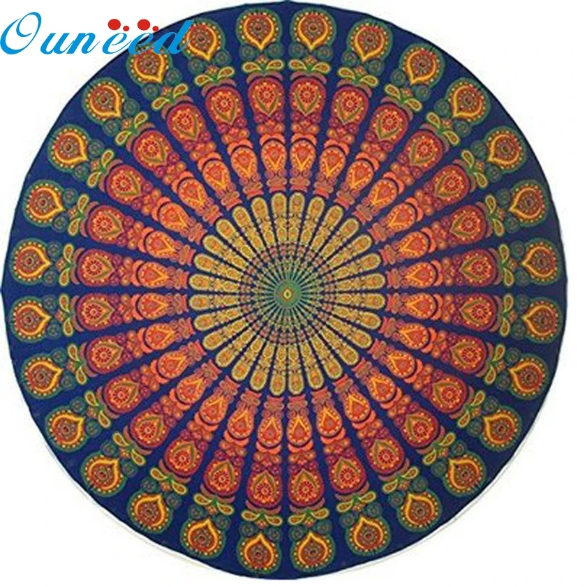 Image Zero Round Beach Pool Home Shower Towel Blanket Table Cloth Yoga Mat