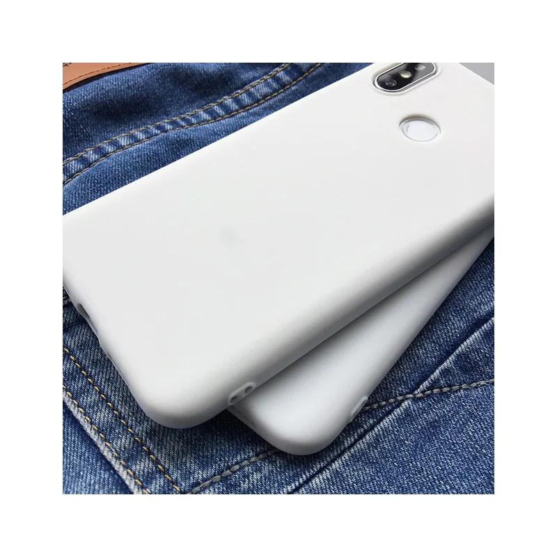Белый чехол для Xiaomi Mi8 мягкая задняя крышка Mi 8 полностью матовые защитные